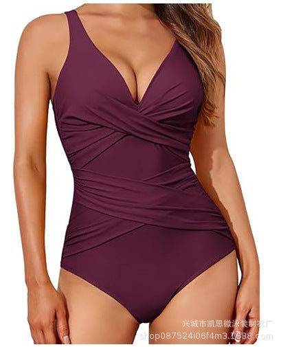 One-piece Swimsuit Women's Cross Twist Bag Tight